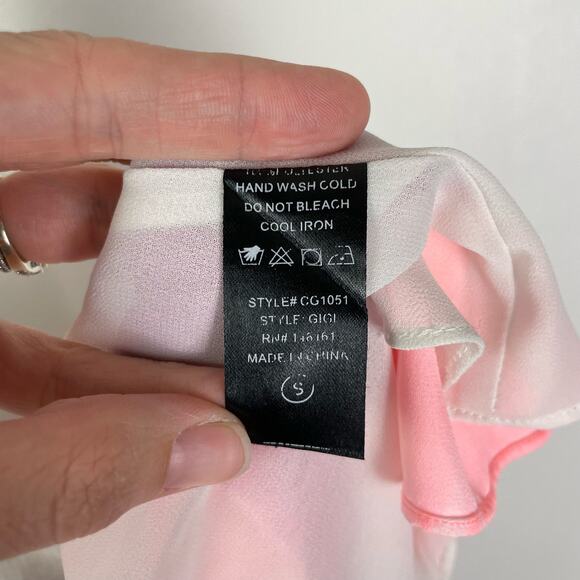 Buddy Love | Gigi Berry Colada Pink Purple Tie Dye Criss Cross Strap Peplum Tank - Picture 7 of 7